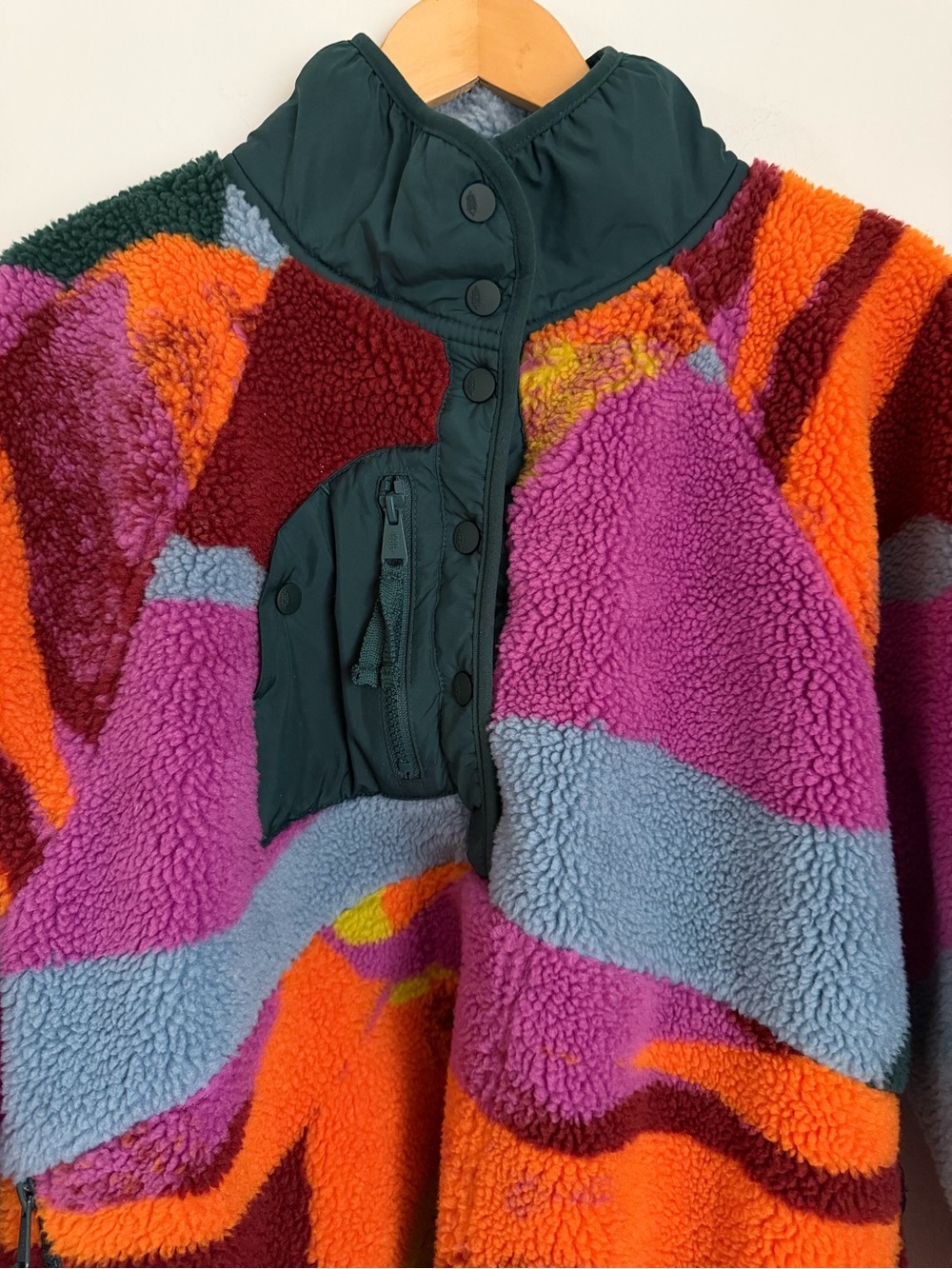 Free People Movement Rocky Ride Hit The Slopes Sherpa Pullover Sweater Sz Large - Picture 4 of 14